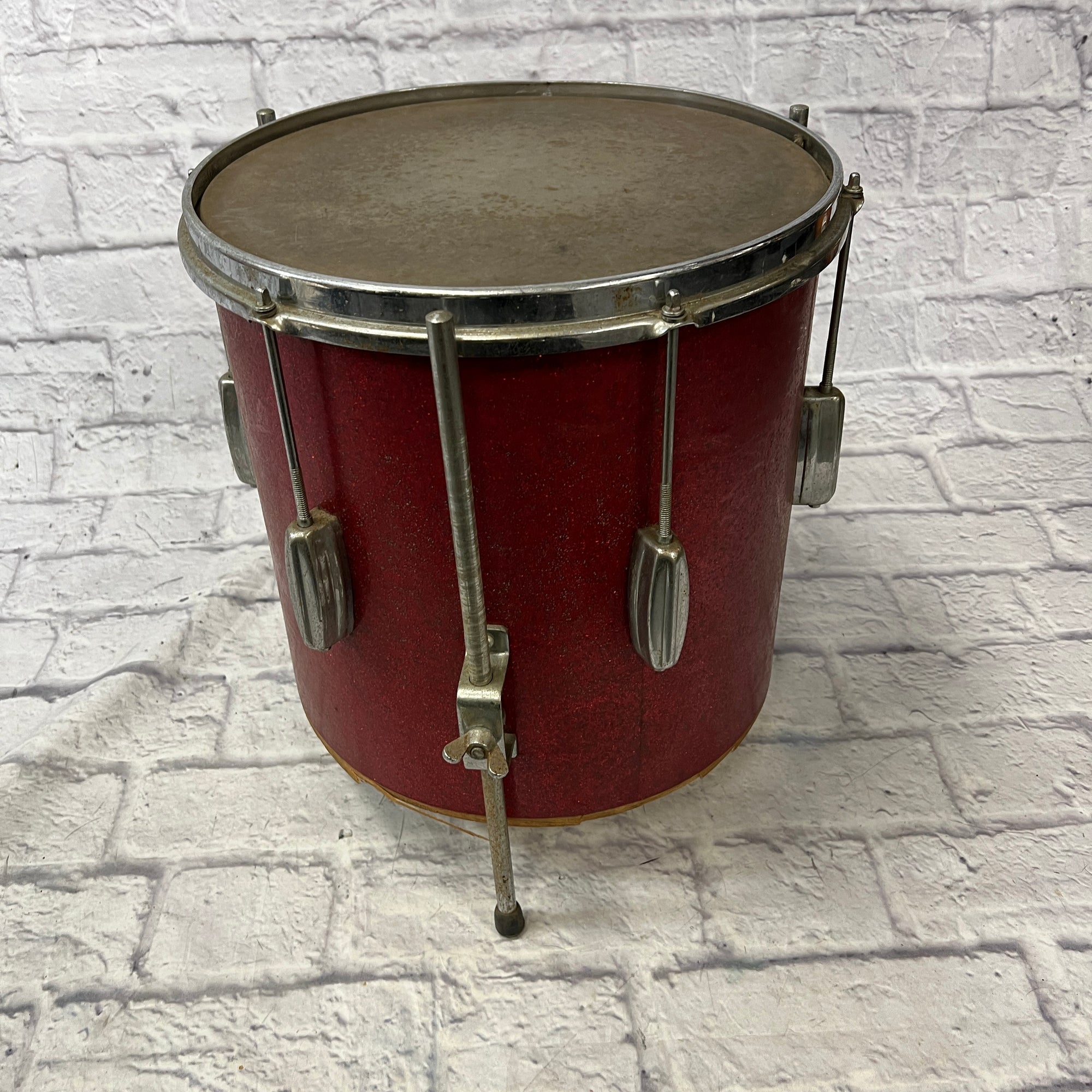 Kent Vintage 14 Red Sparkle Floor Tom Made in Japan 14x14"