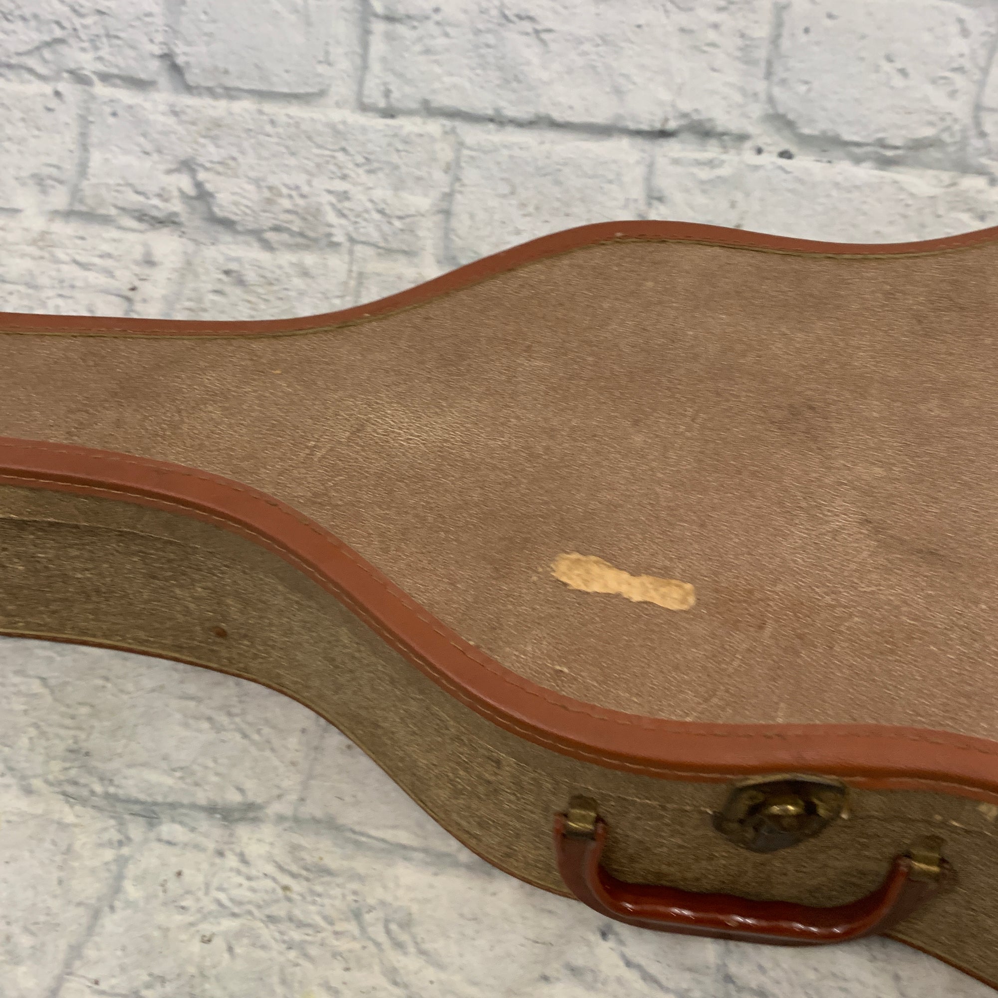 Vintage Tan Chipboard Parlor Guitar Case