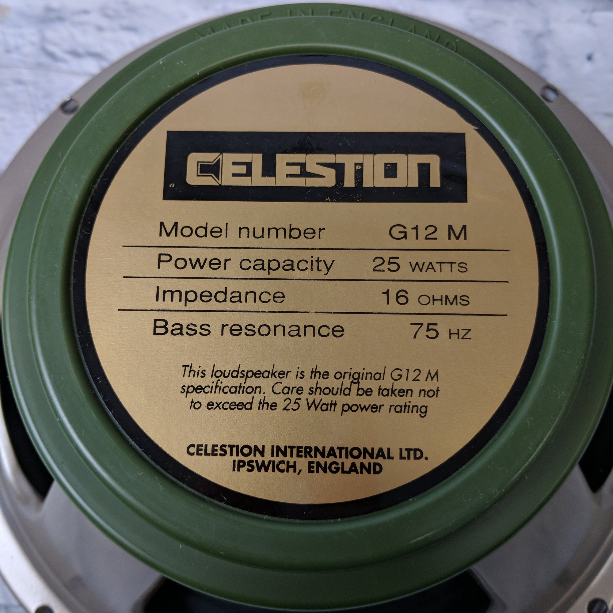 Celestion G12 M Replacement Speaker