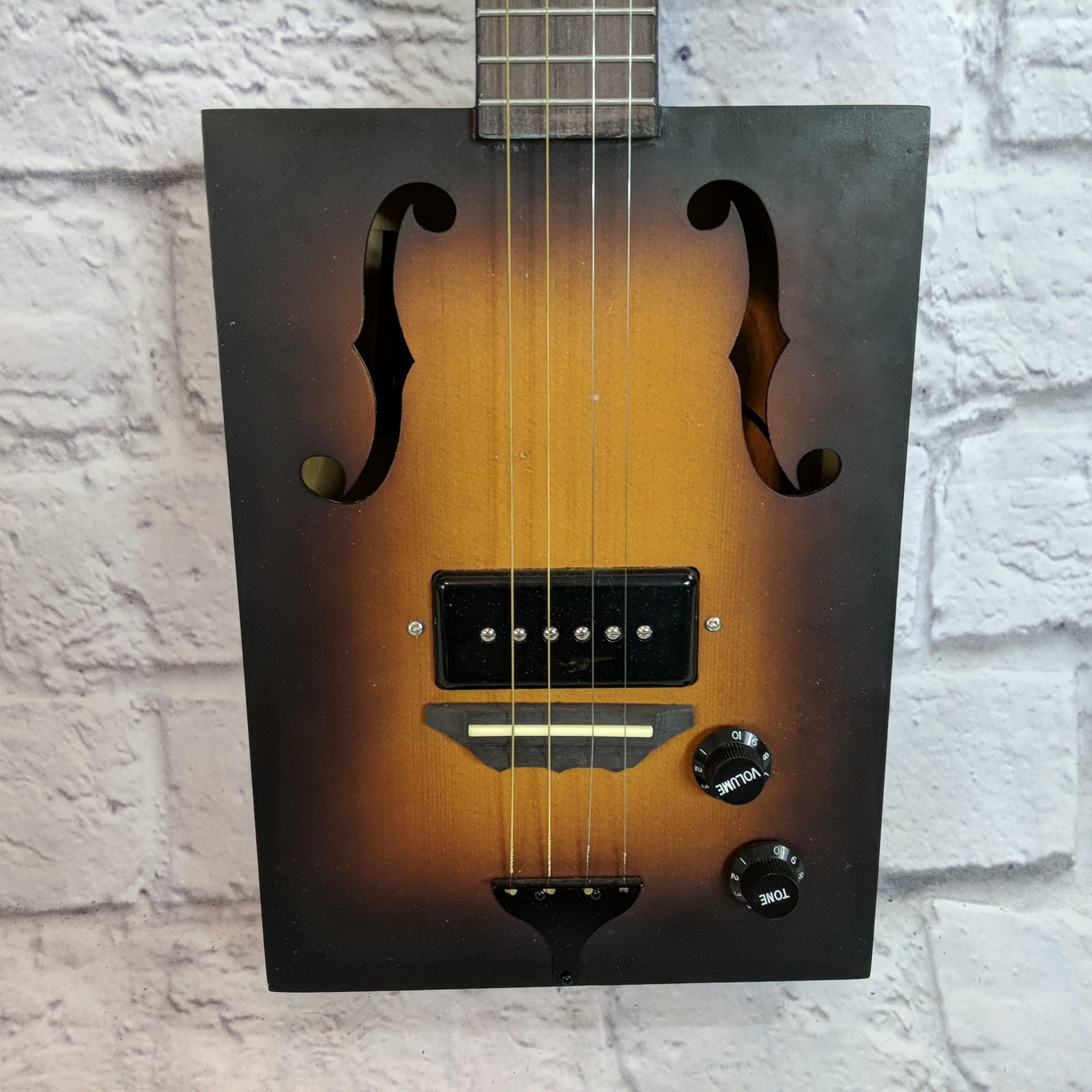 James Neligan CASK Hogshead 4 string Acoustic Electric p-90 Cigar Box Guitar