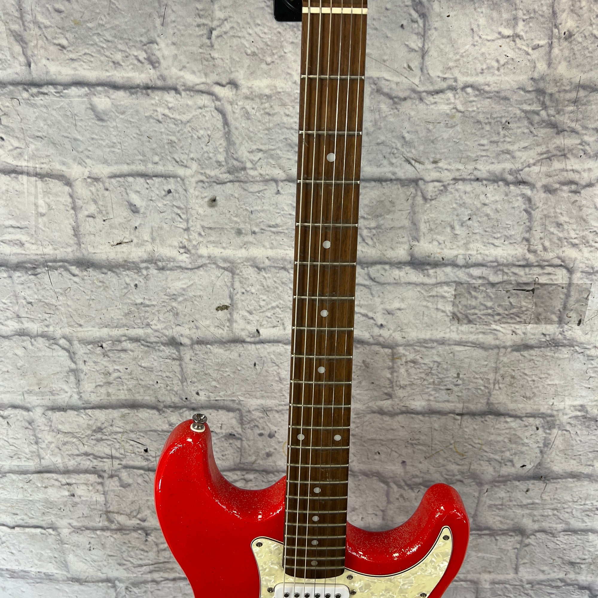 Red Partscaster Squier Partscaster Strat Red Sparkle Electric Guitar - Evolution Music