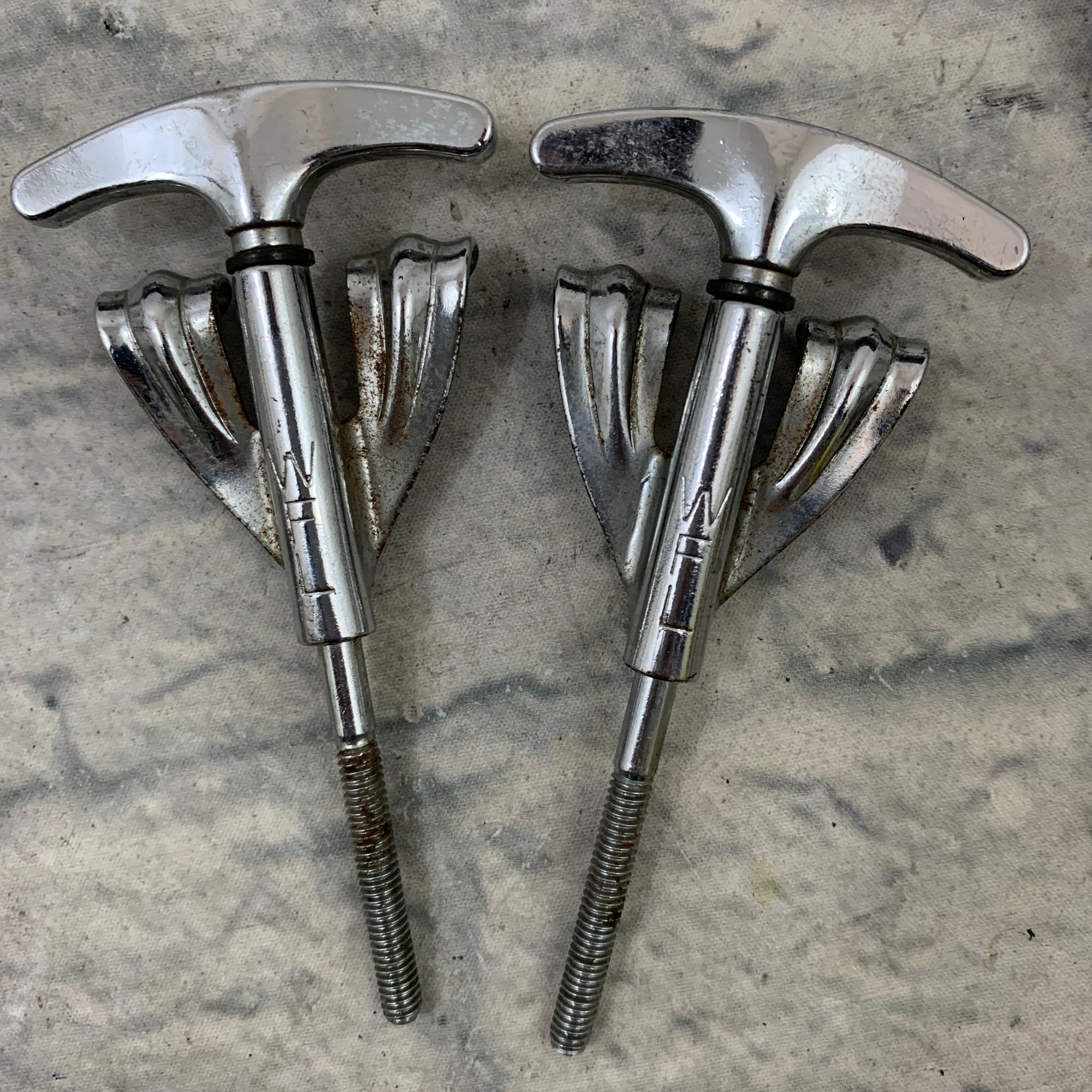 WFL Ludwig Bass Claw and Tension Rod Set of 13 Drum Part Vintage