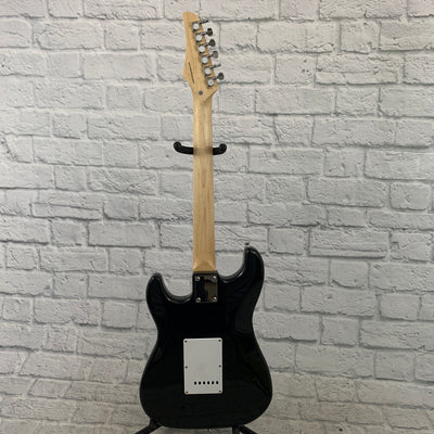 Nashville Guitar Works 135 Double Cutaway - Black, Maple Fretboard
