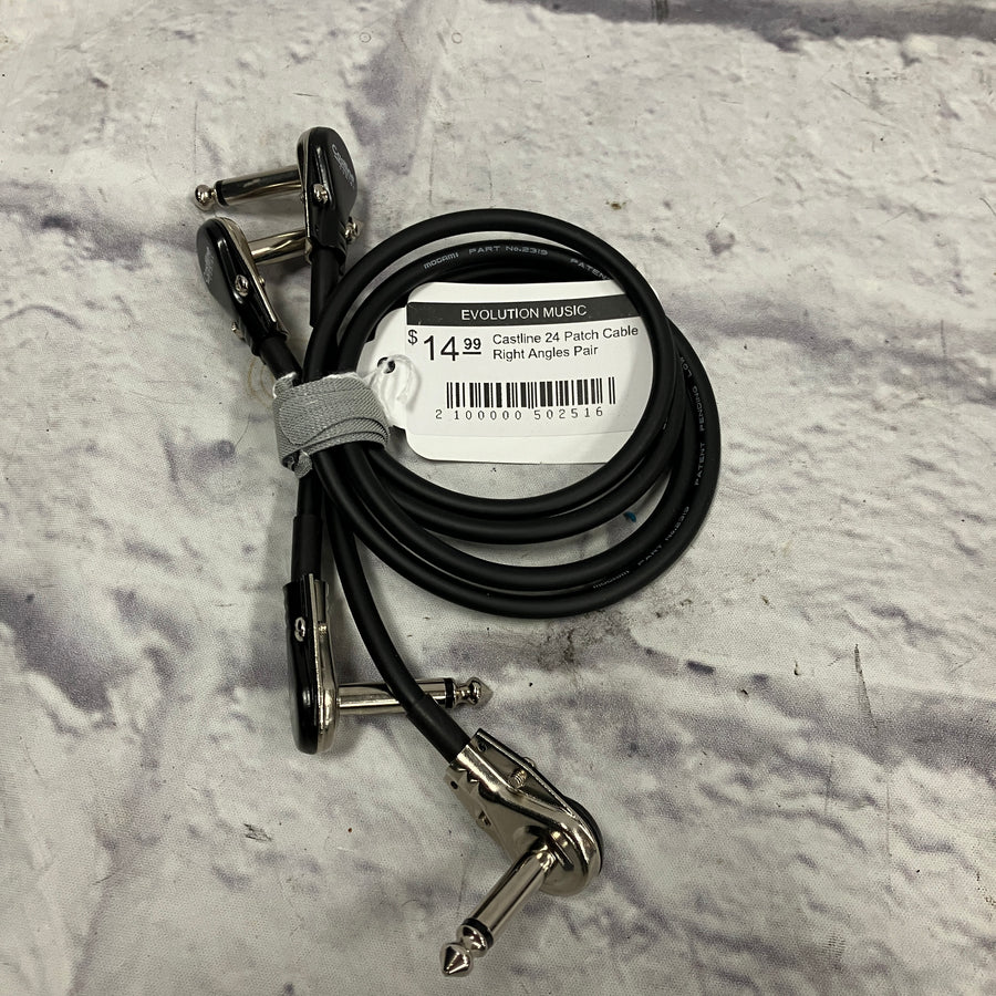 Castline 24 Patch Cable Right Angles Pair