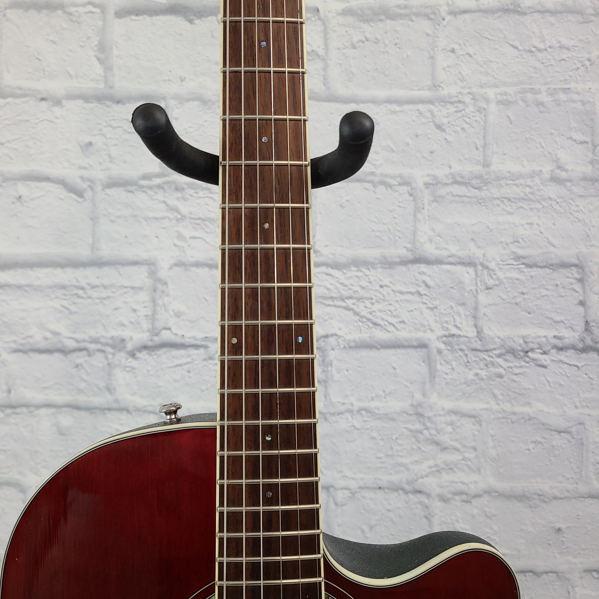 Ovation CS28-RR Ruby Red Acoustic/Electric Guitar