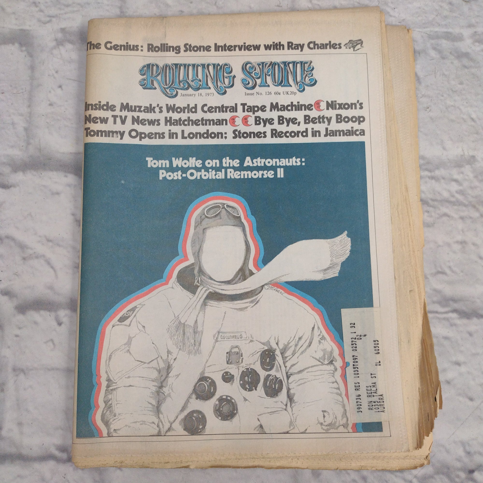 Vintage Rolling Stone Magazine - No 126 January 18 1973 - Tom Wolfe
