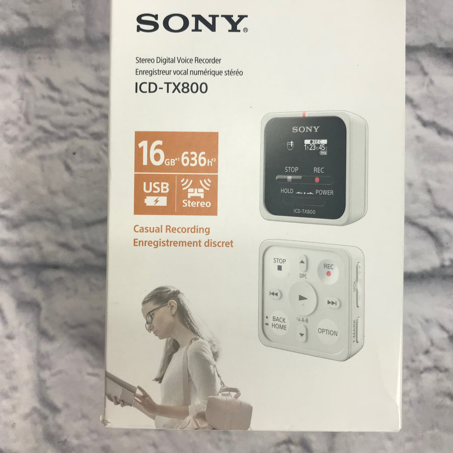 Sony ICD-TX800 Stereo Digital Voice Recorder with Remote