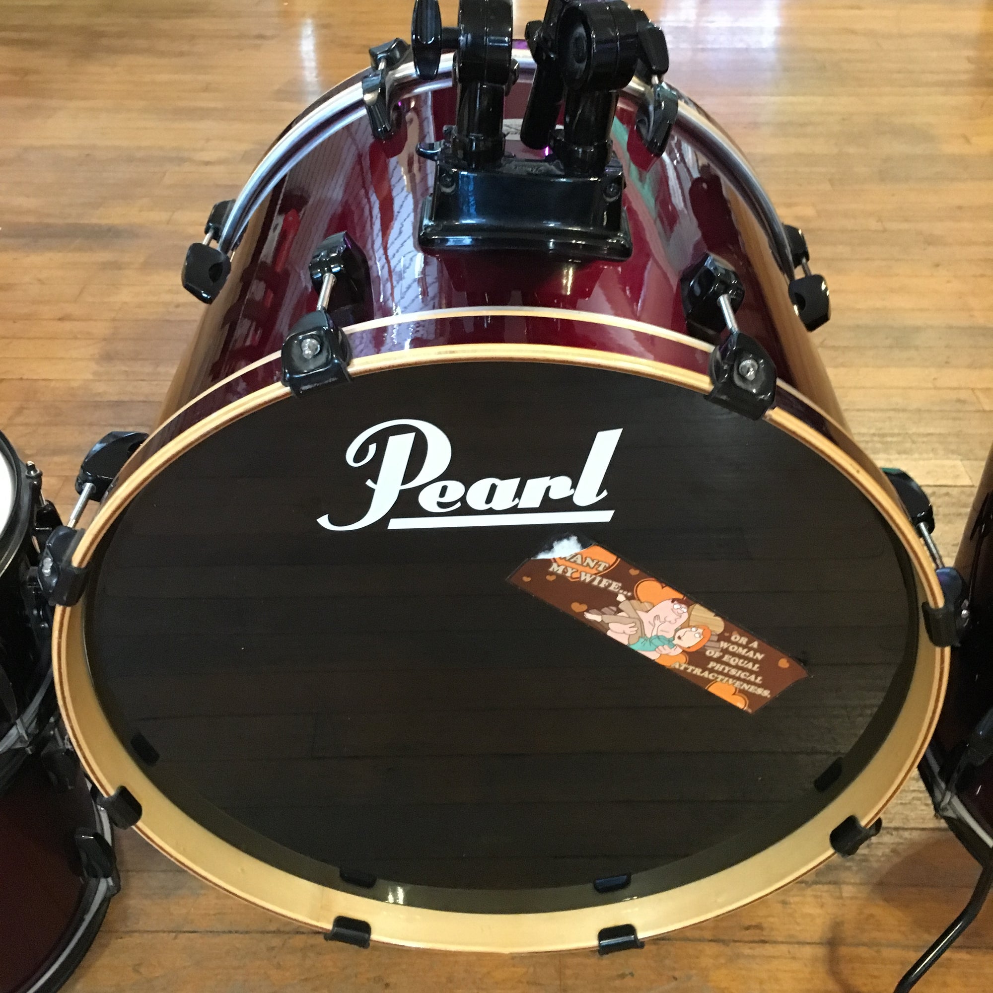 Pearl Export Series 5 Piece Drum Kit Wine Red