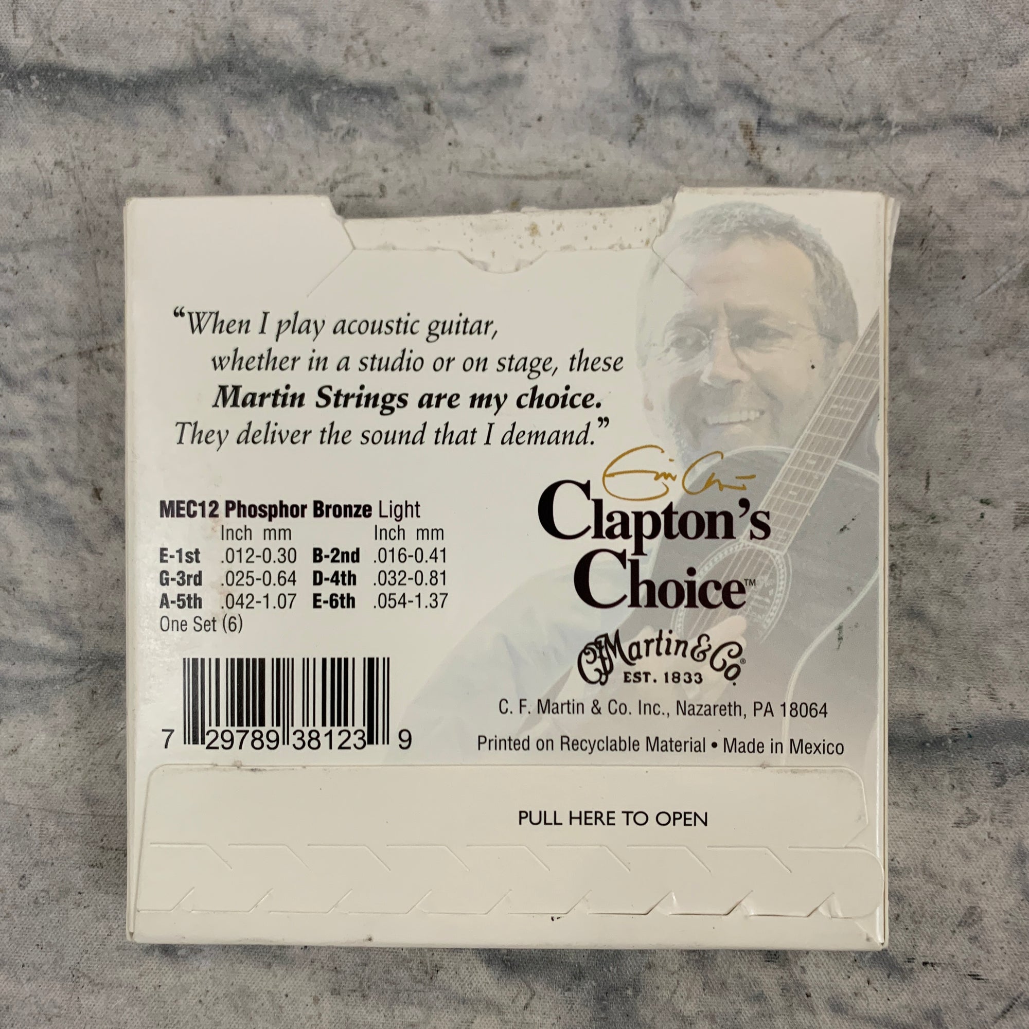 Martin Clapton Acoustic Strings 12-54