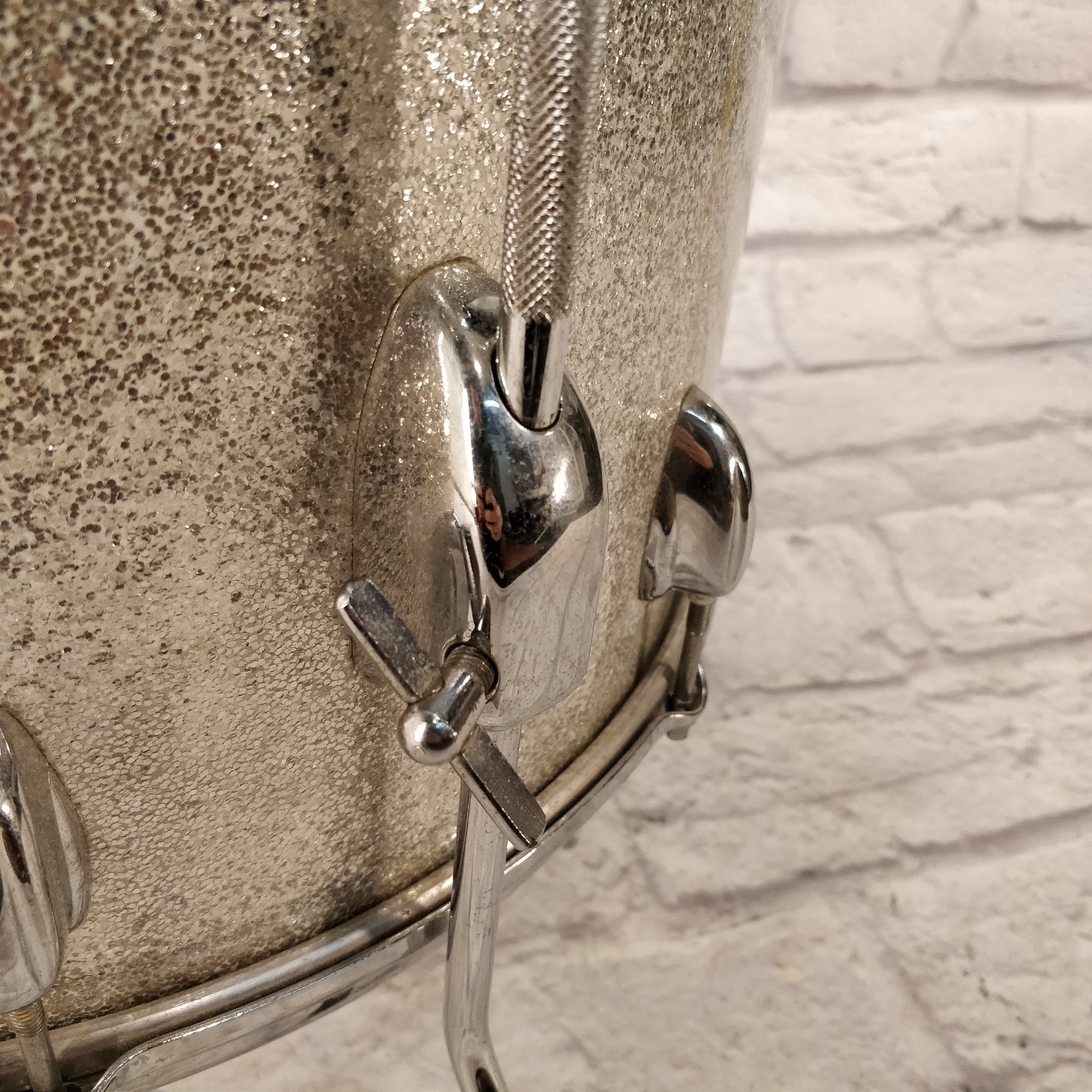 Vintage Late 60s Slingerland 16x16 Silver Sparkle Floor Tom