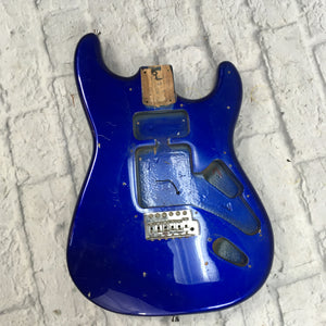 Unknown S Style Blue Electric Guitar Body