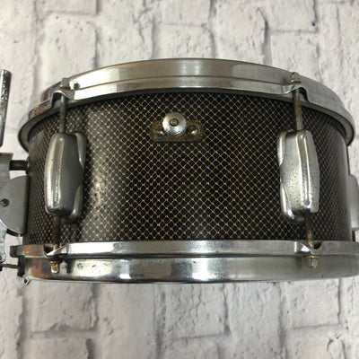 Vintage 1959 Slingerland Radio King Gold Veil Ebony 13 Snare