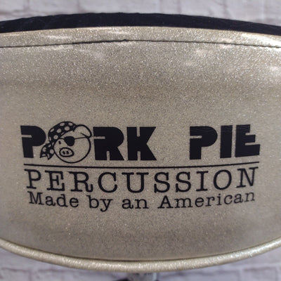 Pork Pie White Sparkle w/ Black Seat Drum Throne