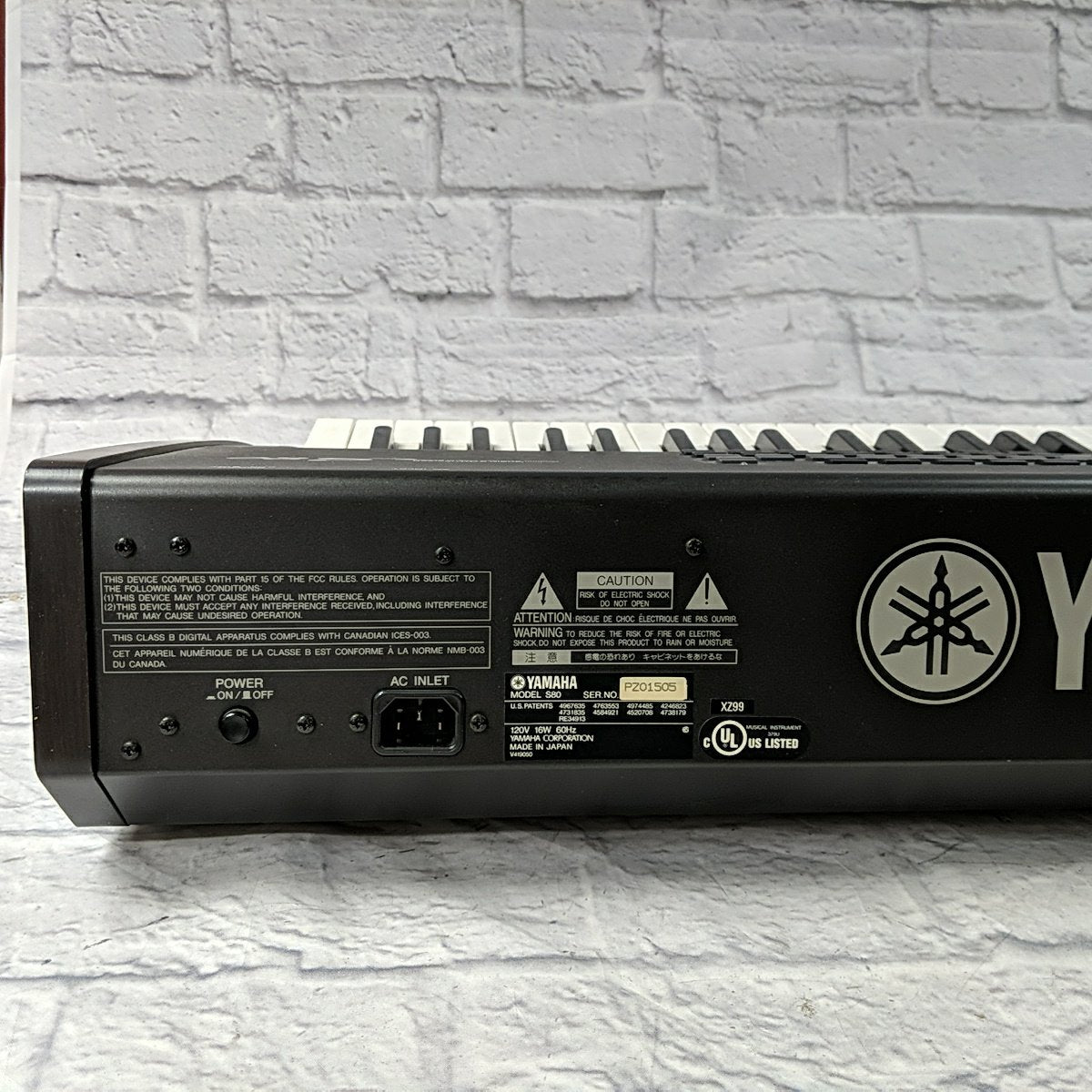 Yamaha S-80 88-key Weighted Workstation Synthesizer Digital Synth