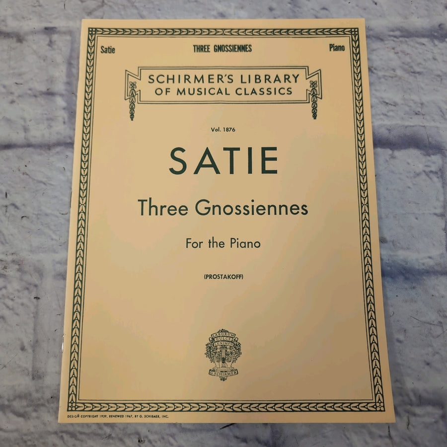 Schirmer's Library Satie: Three Gnossiennes