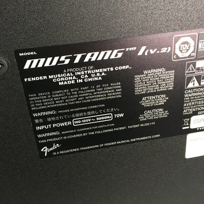Fender Mustang I V.2 20-watt 1x8 Guitar Combo