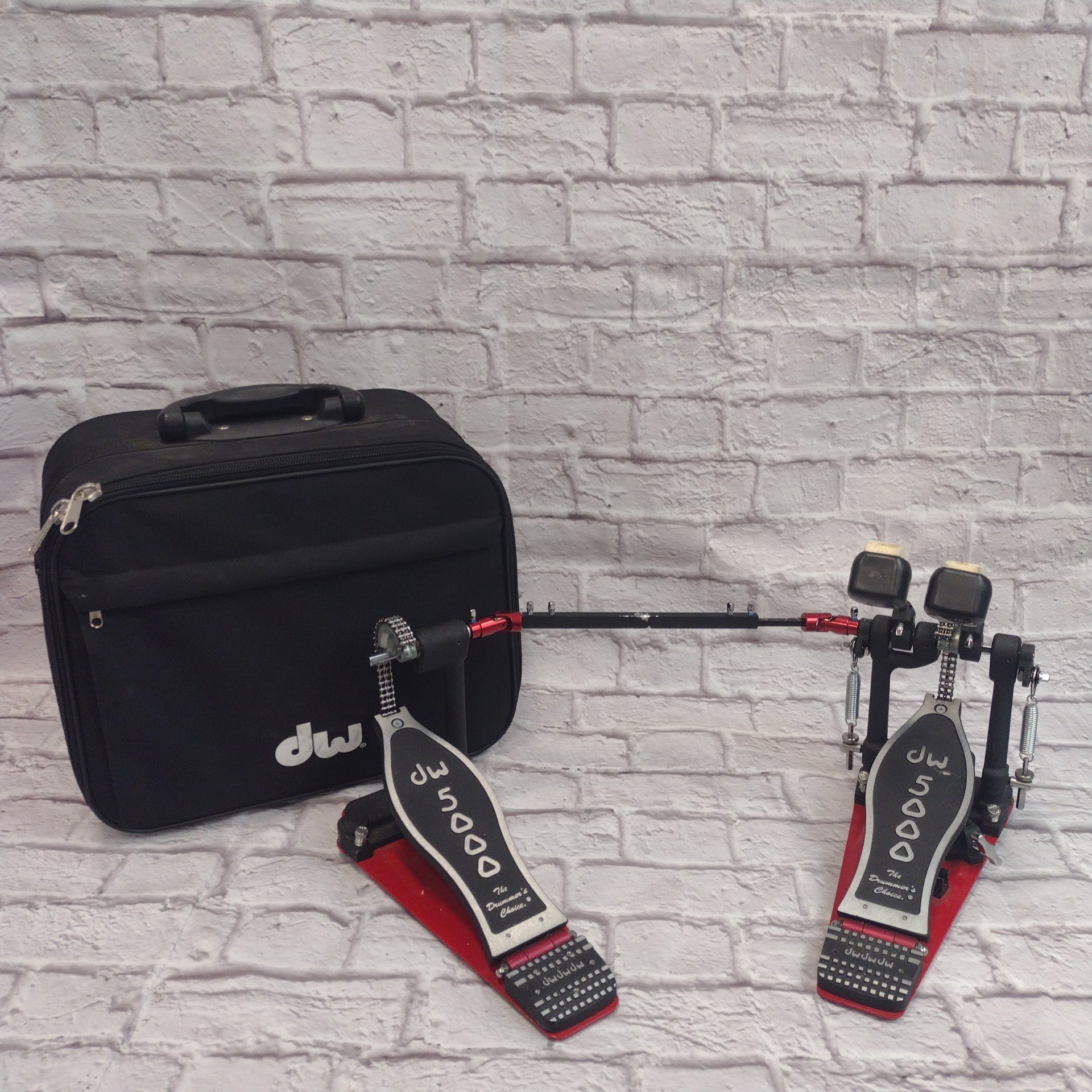 DW 5000 Double Kick Pedal with Case
