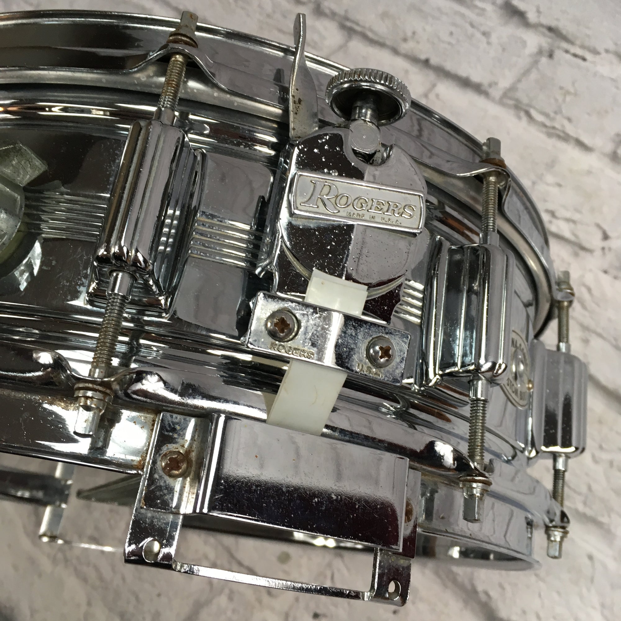 Vintage Rogers 14x5 Dynasonic 5 Line COB Snare Drum