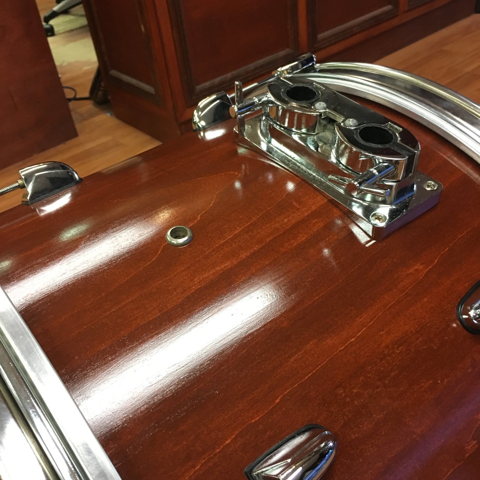 Kent 22 Inch Bass Drum Natural Cognac Refinish
