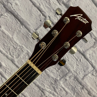 Austin AA25-D/WR Acoustic Guitar Red