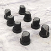 8 Black and Grey Guitar Amp Knobs