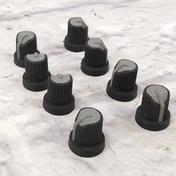 8 Black and Grey Guitar Amp Knobs - Evolution Music