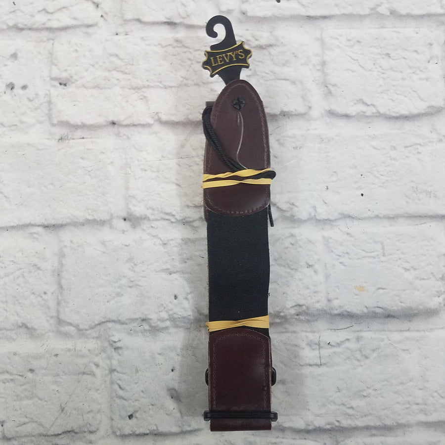 Levy's Brown Leather and Fabric Guitar Strap