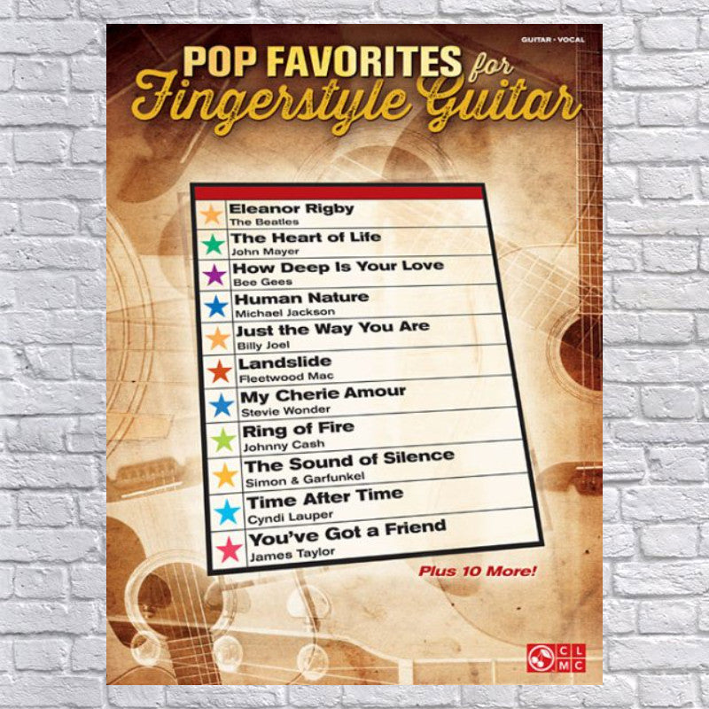 Pop Favorites for Fingerstyle Guitar: Guitar/Vocal Book