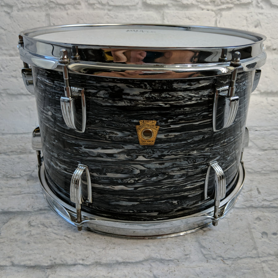 ** Vintage Ludwig Maple 8x12 Tom Black Oyster Pearl
