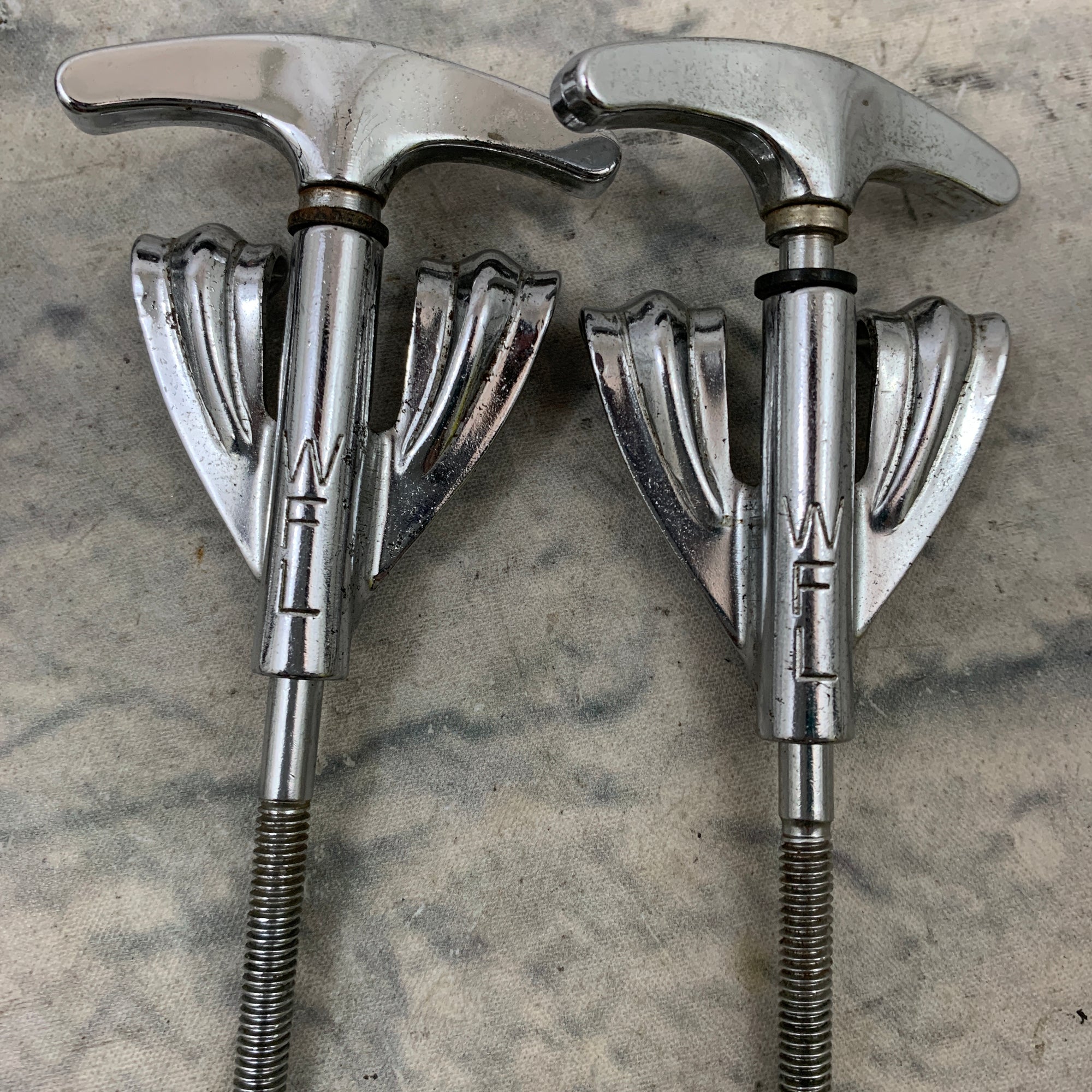 WFL Ludwig Bass Claw and Tension Rod Set of 13 Drum Part Vintage