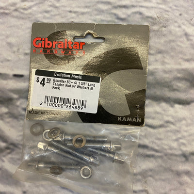Gibraltar SC-4J 1 3/8" Long Tension Rod w/ Washers (6 Pack)