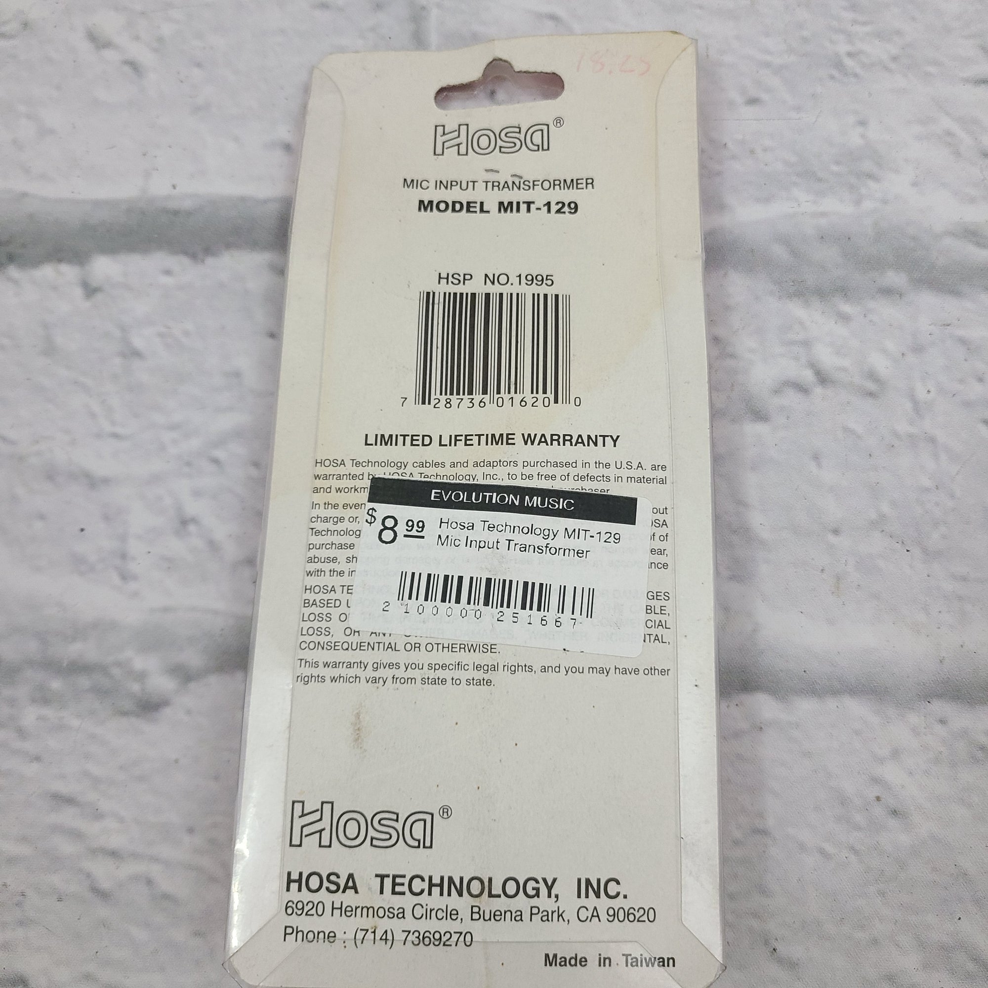 Hosa Technology MIT-129 Mic Input Transformer