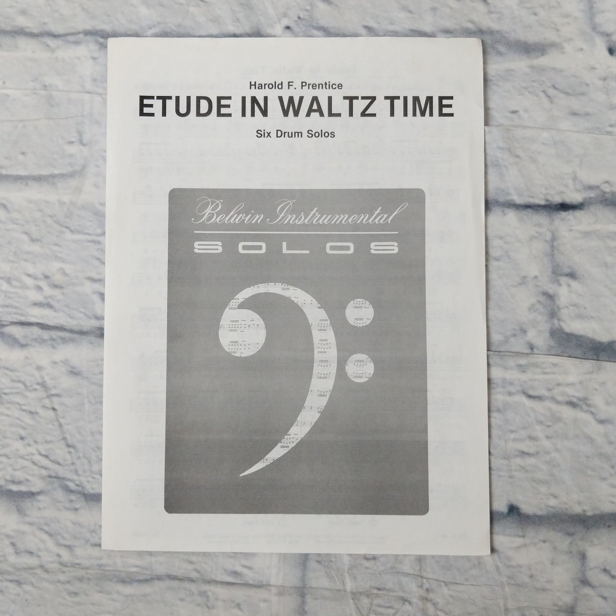 Harold F Prentice Etude In Waltz Time Six Drum Solos