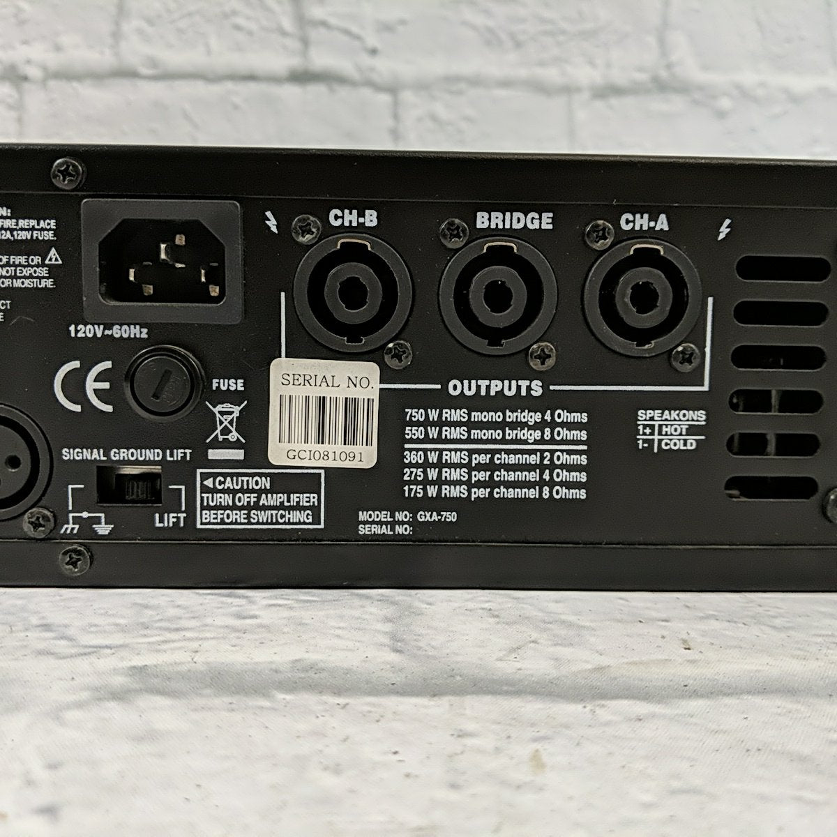 Gemini GXA-750 750 Watt Power Amp