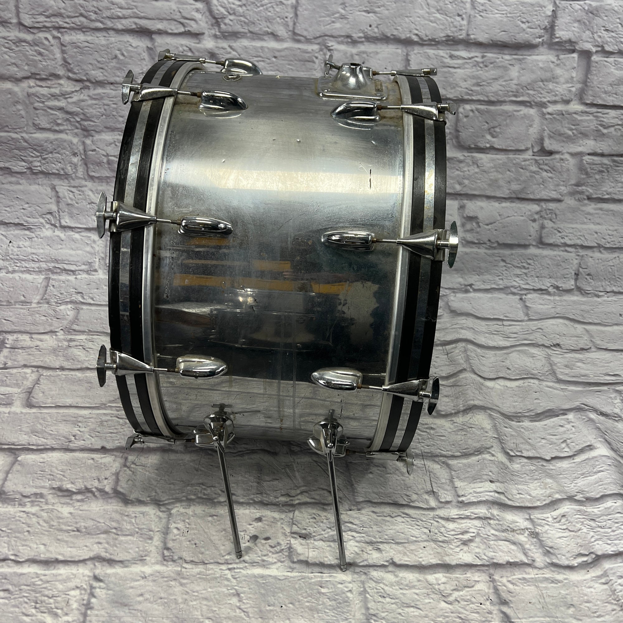 Slingerland COW Chrome Over Wood 13 14 16 18 24  - Chrome Vintage 1970s 5pc Drum Kit