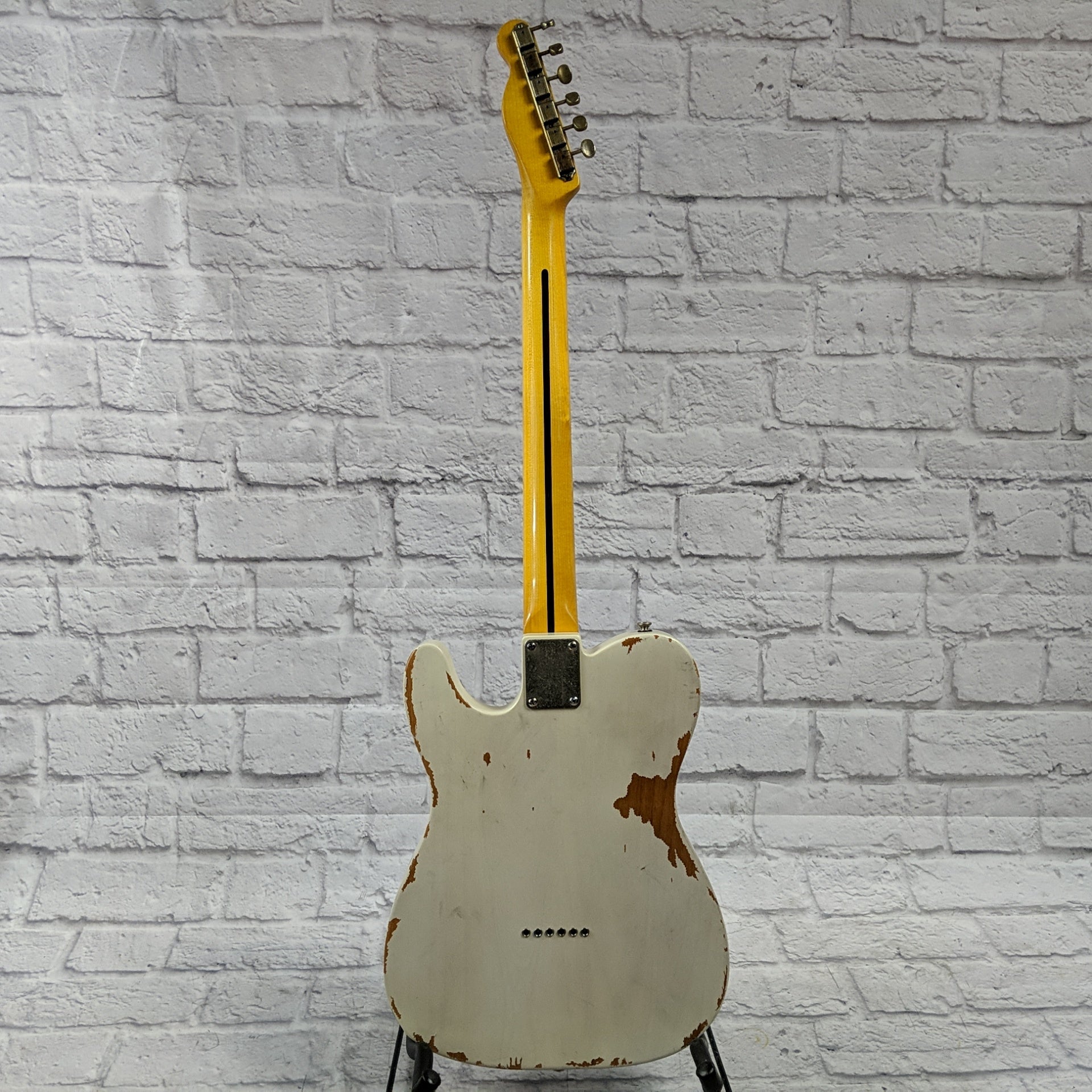 Unknown Partscaster Tele Heavy Relic White