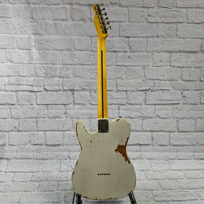 Unknown Partscaster Tele Heavy Relic White