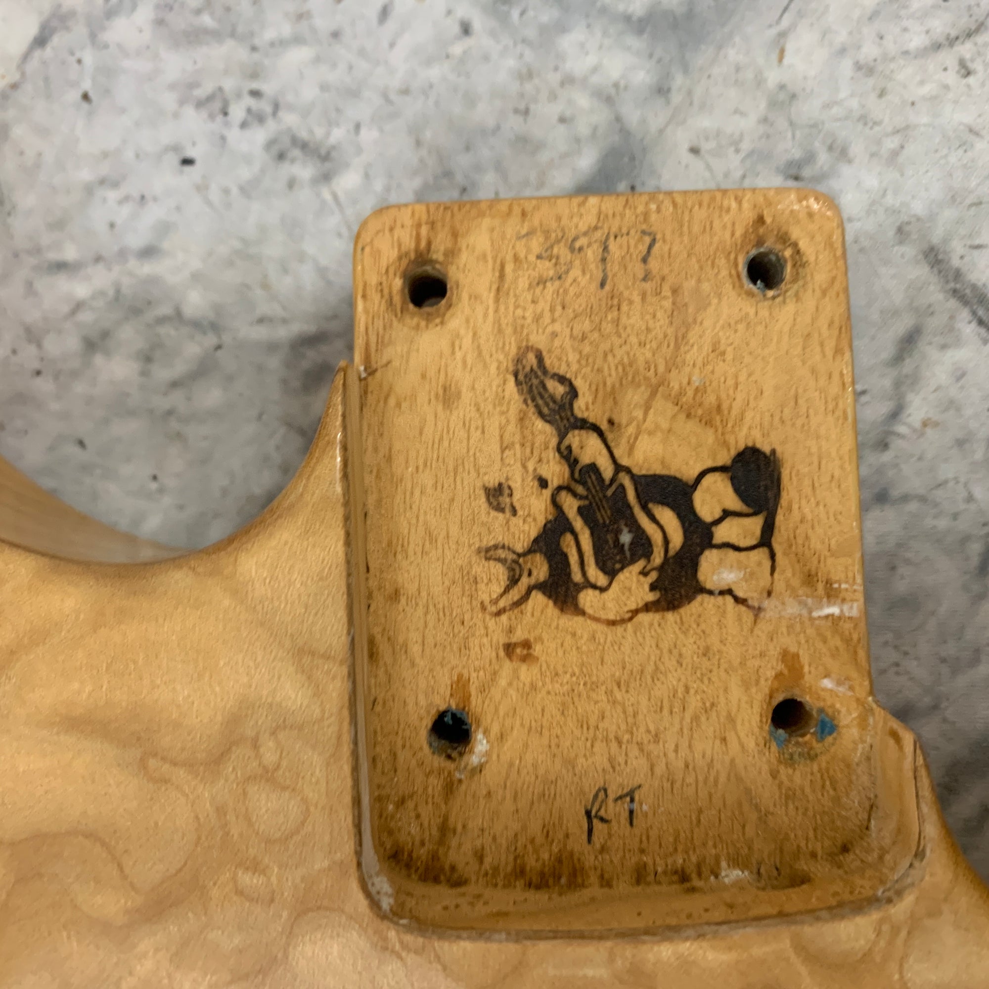 1990s Warmoth Soloist Body - AAA Quilted Maple Figured Top, Stripe of Walnut, Swamp Ash