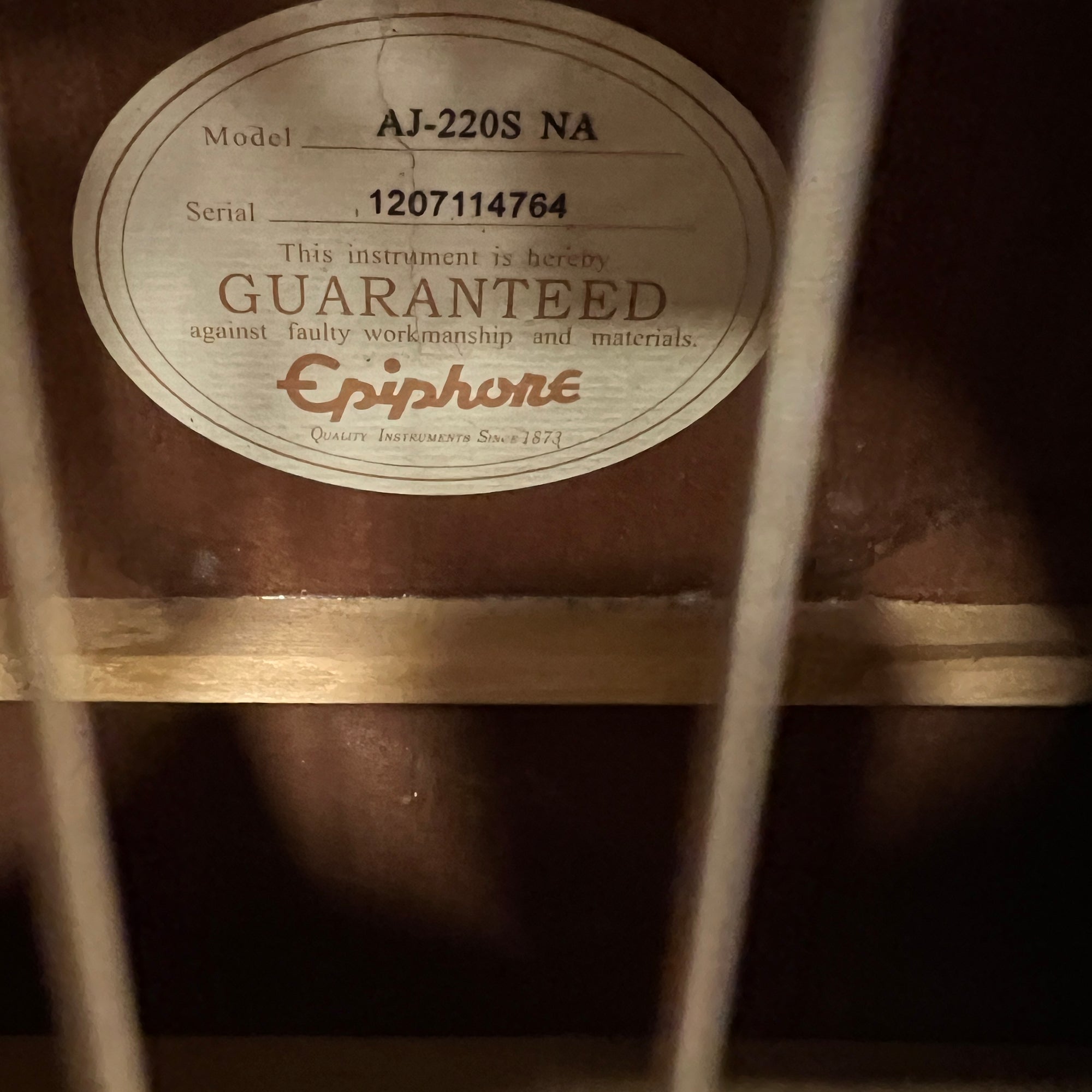 Epiphone AJ220S Acoustic Guitar