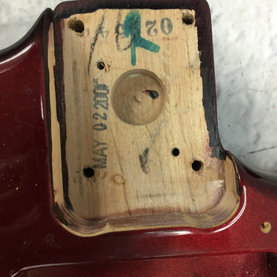 Unknown Dark Metallic Red Strat Style Body