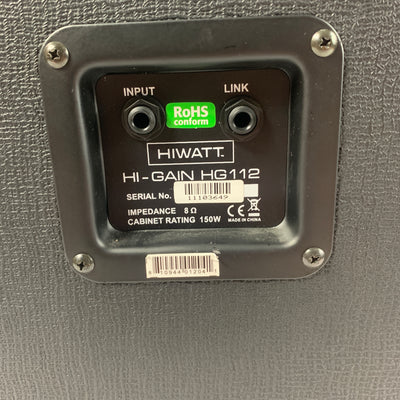 Hiwatt High Gain HG112 1x12 Guitar Extension Cabinet