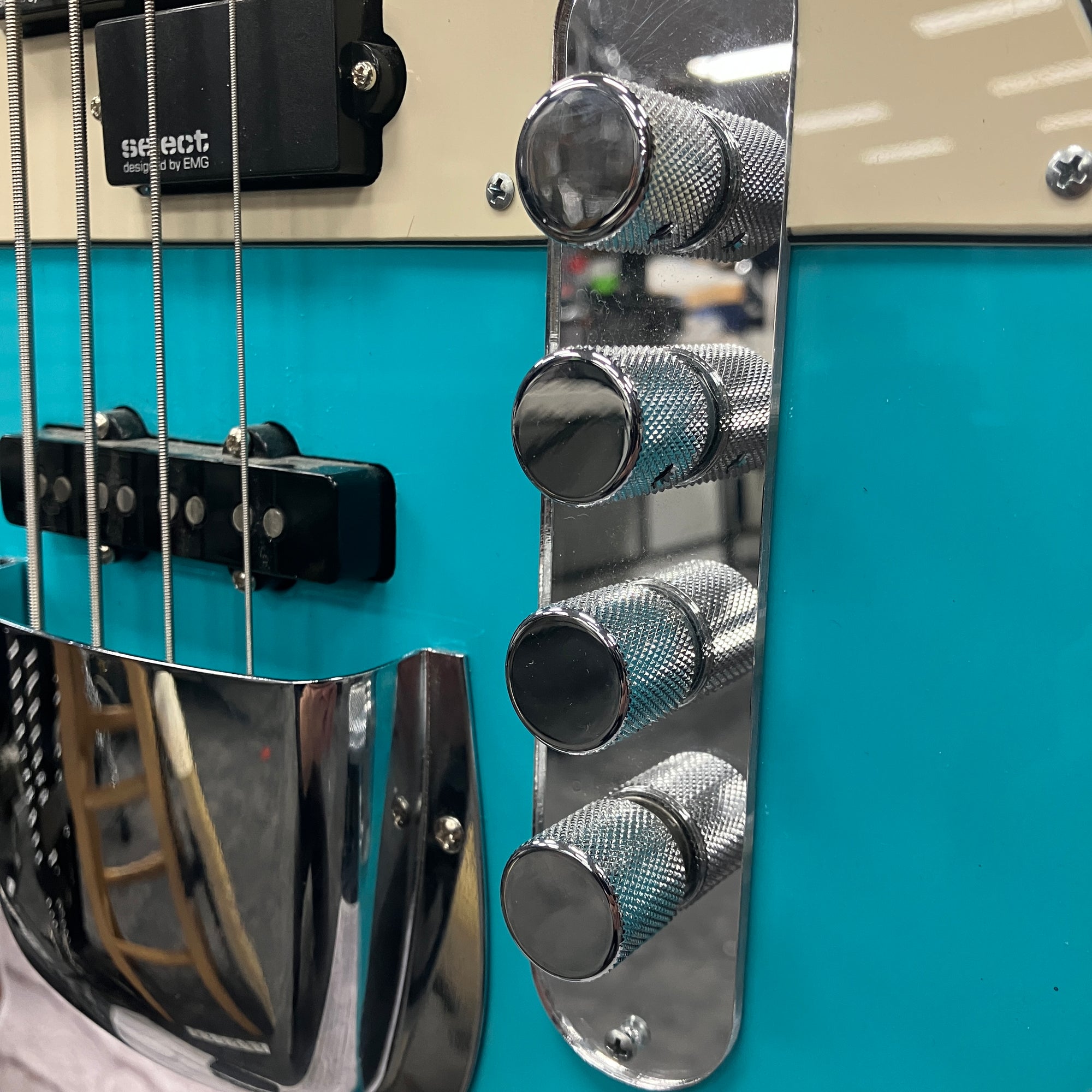 Custom Blue PJ Tele 4 String Bass