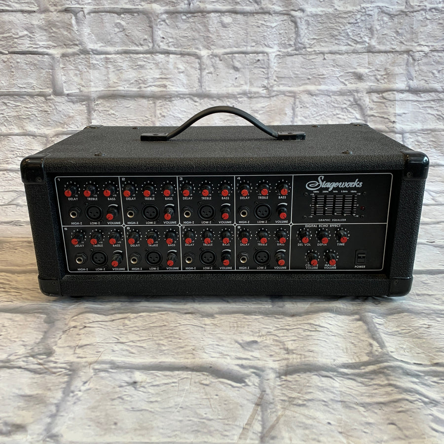 Stageworks LG-8 8-Channel Powered Mixer w/ Effects