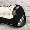 Lotus Strat Style Electric Guitar Black