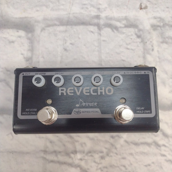 Donner Revecho Twin Series Reverb Delay Pedal Evolution Music