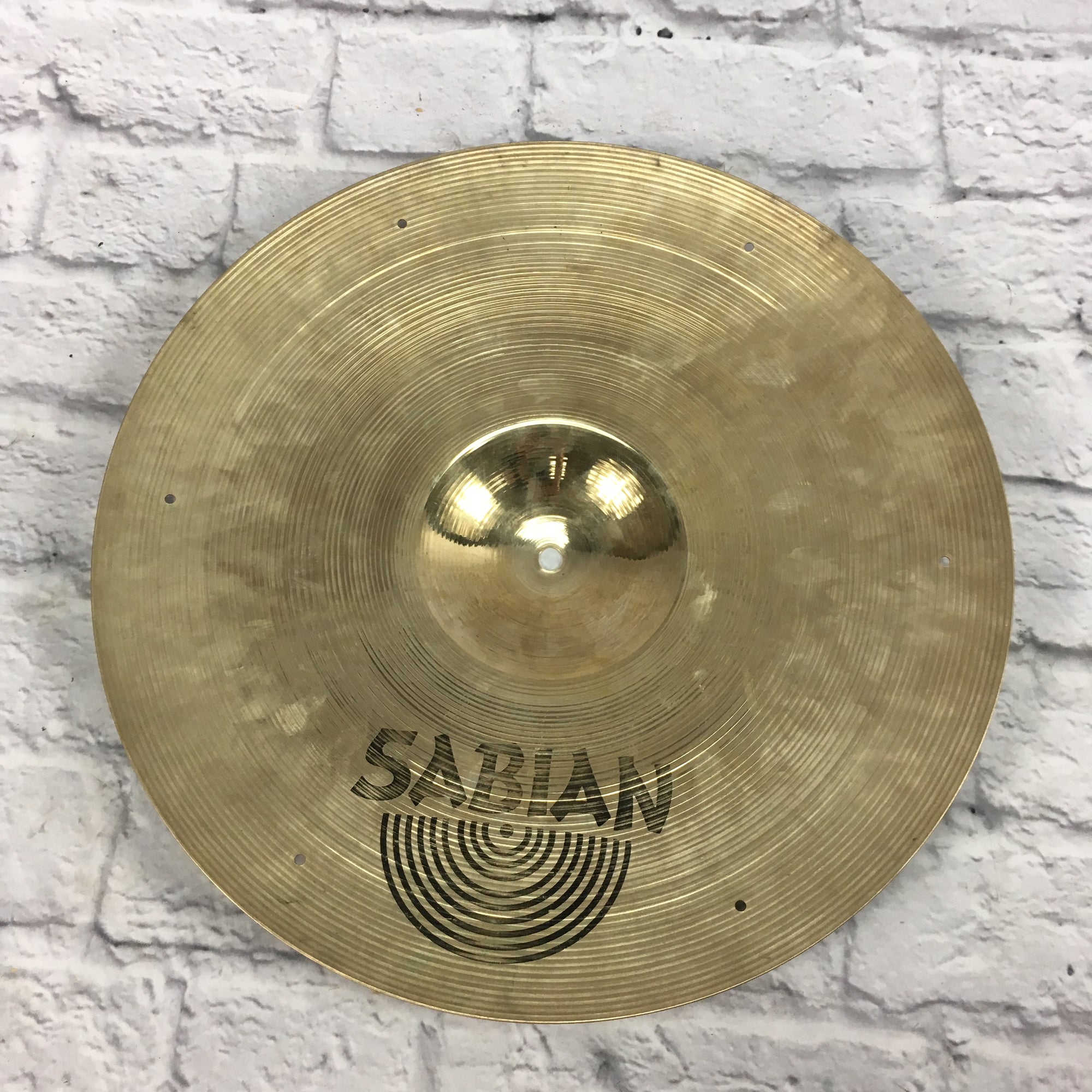 Sabian 16in AA Rock Crash with Factory Rivet Holes