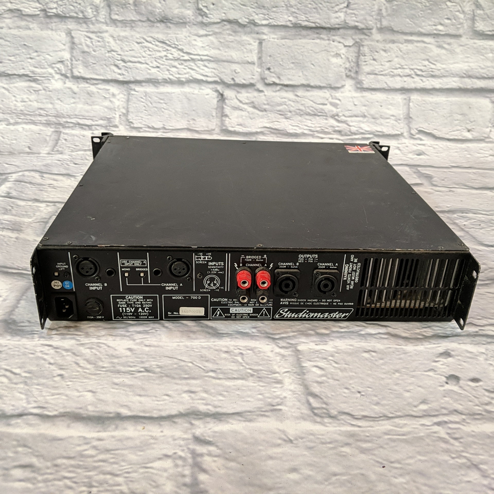 Studiomaster 700D Dual Channel Power Amp