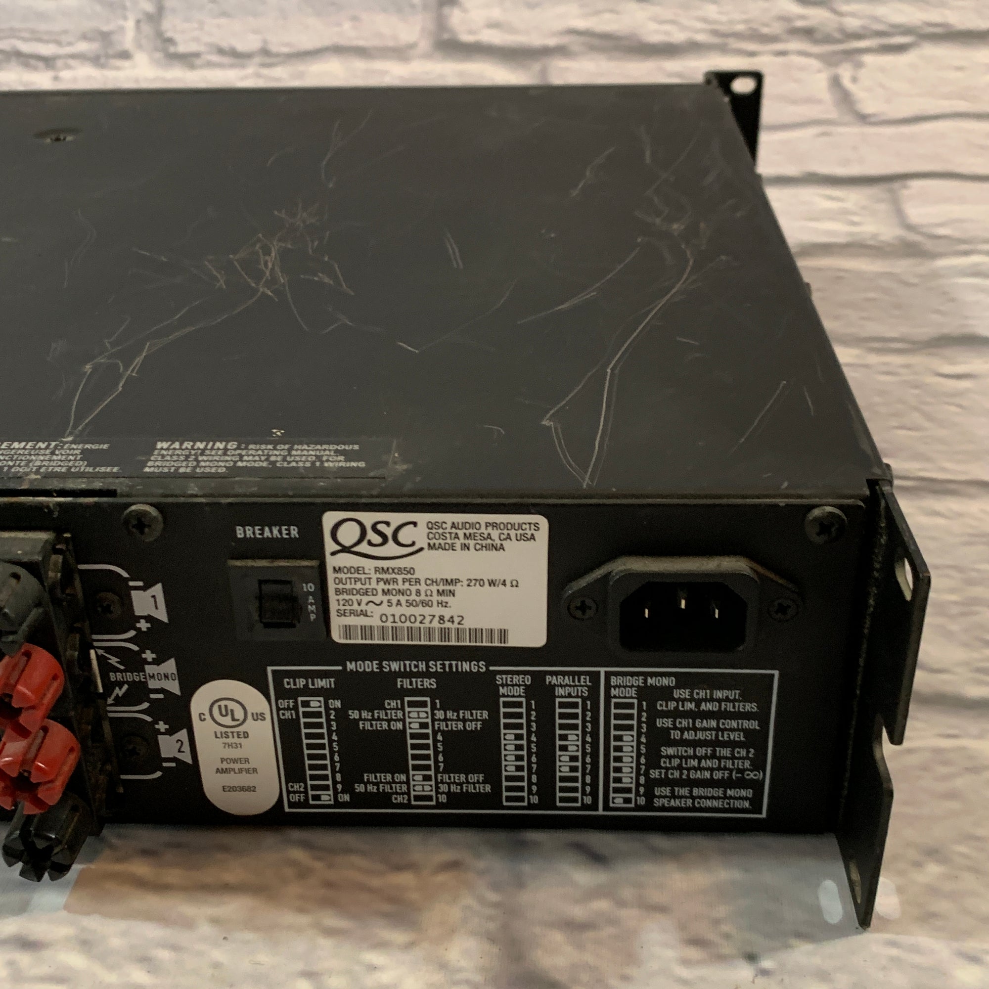 QSC RMX-850 Power Amp - Evolution Music