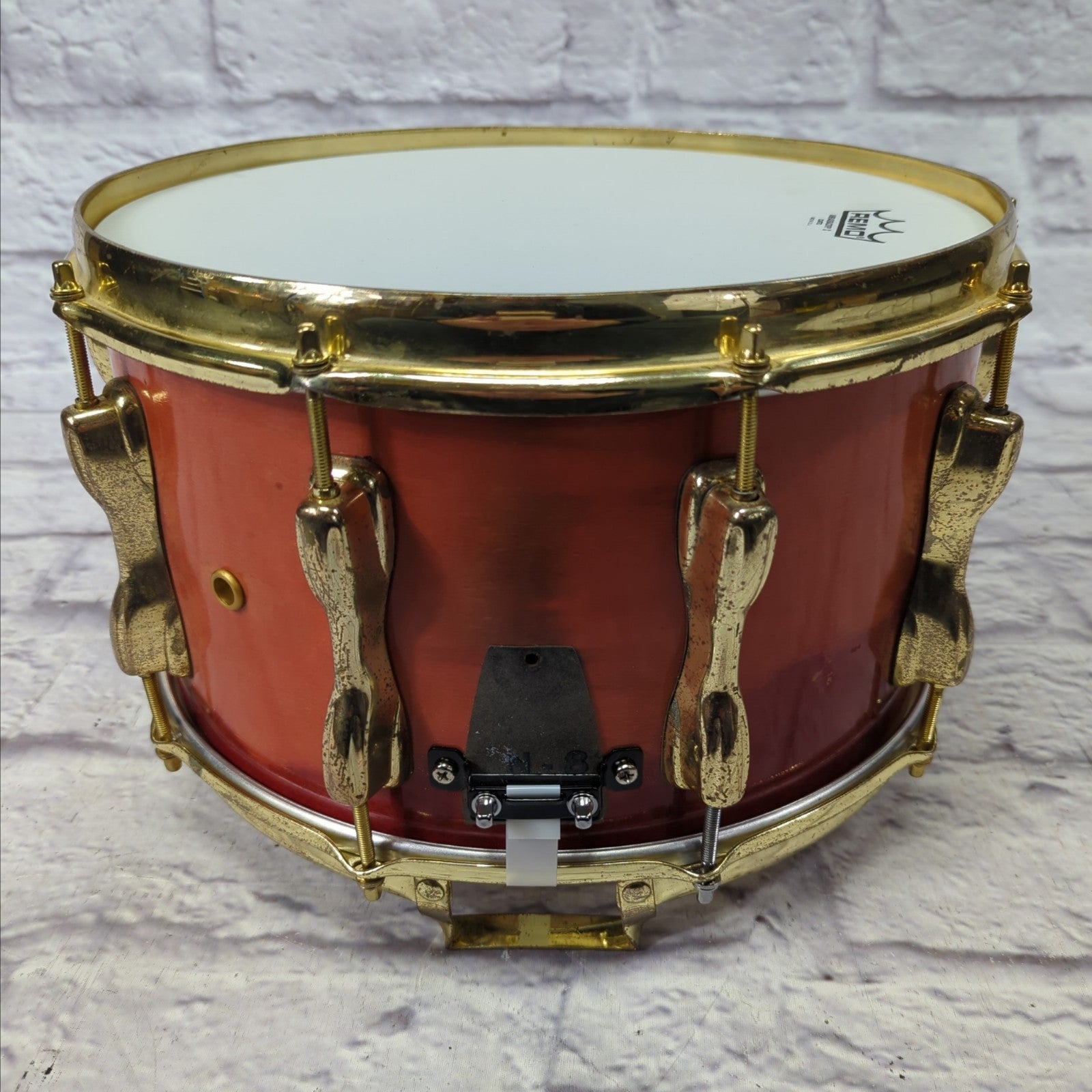 Slingerland 8x14" Magnum Model 702 10 Lug - Red Violin w/ Custom Brass Hardware