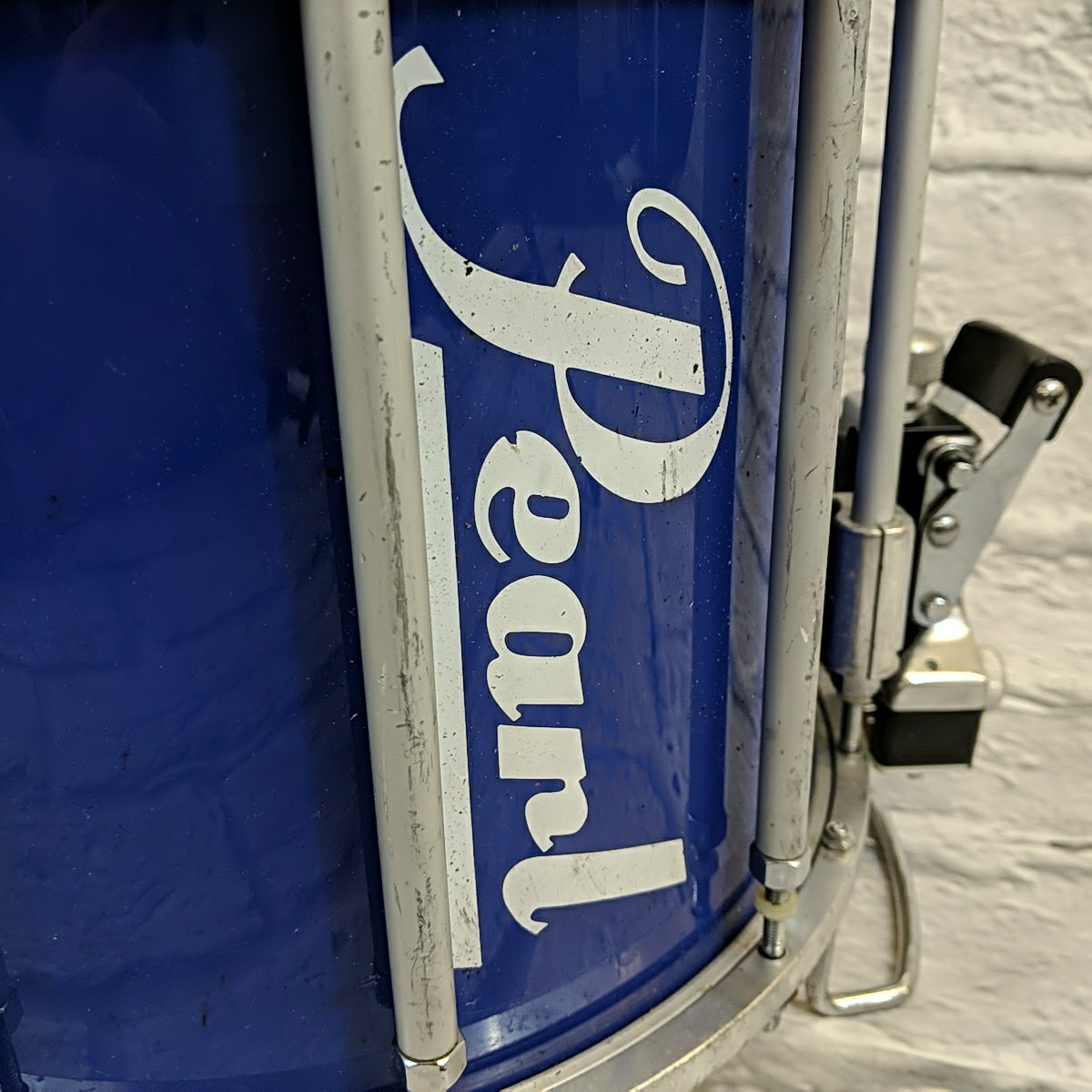 Pearl 14" by 12" Free Floating Marching Snare Blue